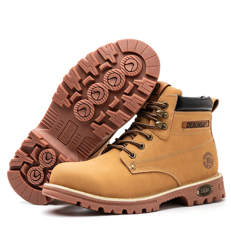 DEBONSAPT 2022  Steel Toe Safety Shoes for Women Protective Fashion Leather Work Boot Casual Trainers Steel Toe Safety Boots