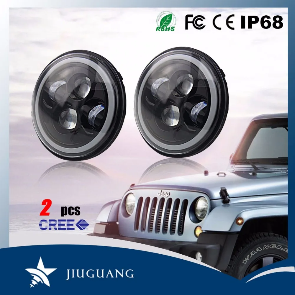 
Dot Approved E9 Daymaker Car 50W 30W Turn Amber Hi LO Halo Motor 12v 24v Round DRL H4 Angle Eye 7