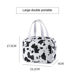Waterproof toiletry bag for ladies on business trip Airplane Makeup bag Portable travel bag the cow grain Case
