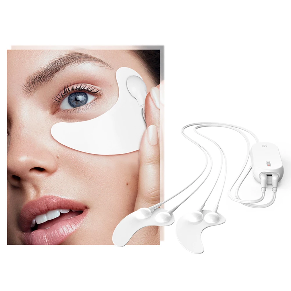 Rechargeable Electric Hot Compress EMS Eye Mask Massage Device Microcurrent RF Mini Eye Patch Massager