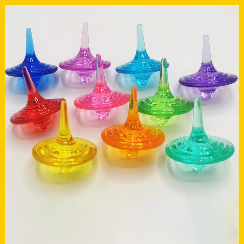 Hongzhi Spinning Tops Desktop Gyro kids Toys In Bulk Whosale Toy Gems Beads Cartoon Plastic Beads For Kid Birthday Toy
