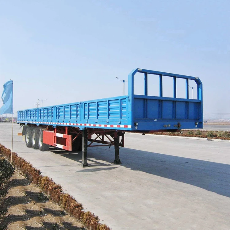 Factory Price 40ft Side Wall Semi Trailer Fence Cargo Semi Truck China Truck Trailers For Sale