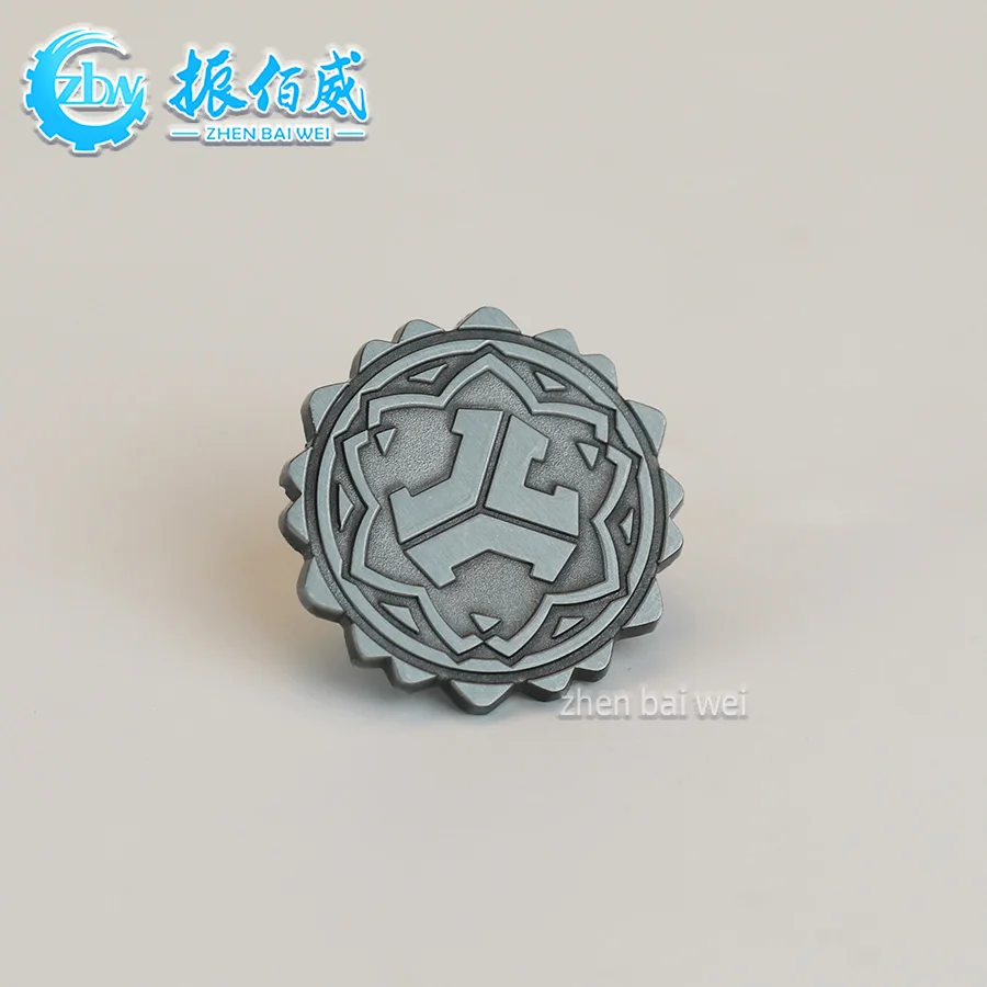 Cheap custom metal soft enamel strong magnet badge, metal gold plated round cartoon dragon year limited soft enamel badge