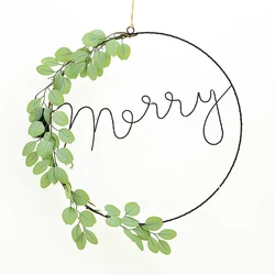 Оптовая продажа, искусственная проволочная рамка Win Young, Рождественский шар из сосны, большой цветочный венок из ягод, Декоративный Рождественский венок