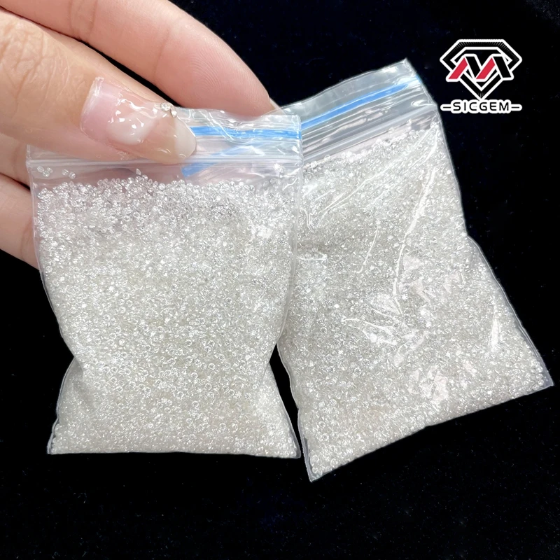 SICGEM оптовая продажа mlee Moissanite 0 5-2 мм VVS1 белый DEF Круглый Муассанит для изготовления ювелирных украшений