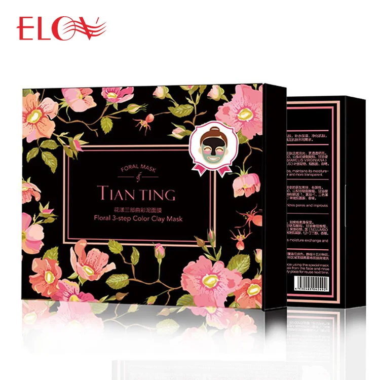 3-step Facial Clay Mask Natural Plant Extract Remove Blackhead Pore Shrinking Strong Nourishing Glowing Soothing Beauty SPA Care