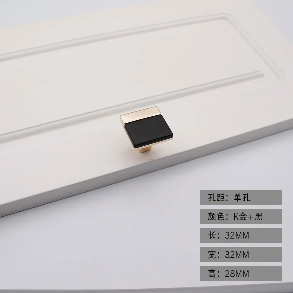 Top Quality Modern Gold White Chrome Black Combination Single Hole Knob Zinc Alloy Shoe Cabinet Wardrobe Handle