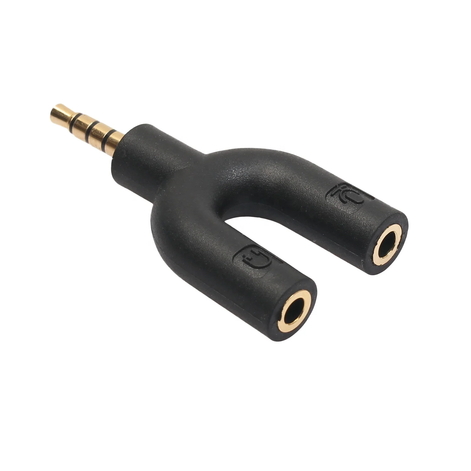 Suitable for Phone headphones with 1/2 ctia standard U-shaped microphone 3.5 microphone audio adapter