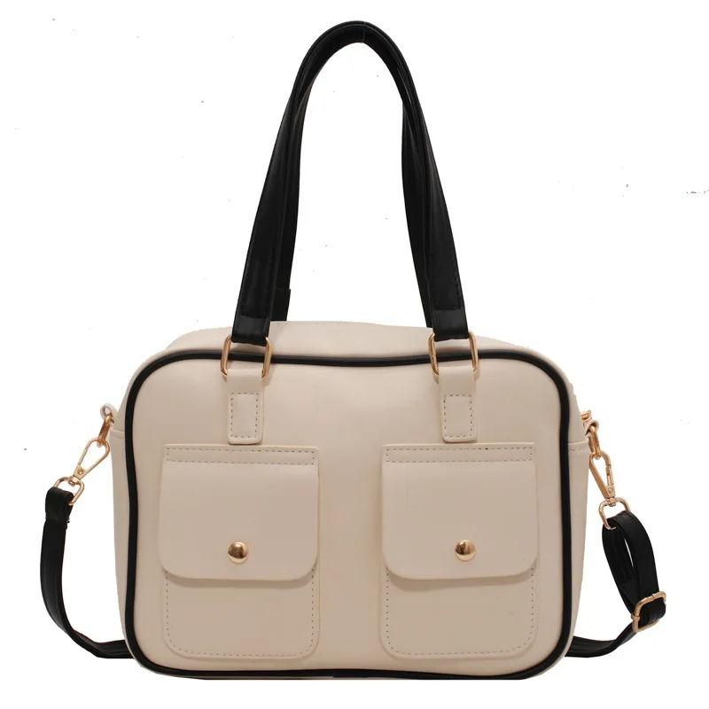 2021 new fashion pu leather shoulder bag waterproof briefcase small square bag