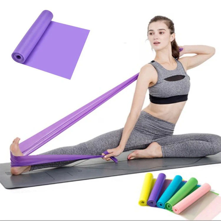 Custom Color Fitness Latex Exercise Yoga Flat TPE resistance band