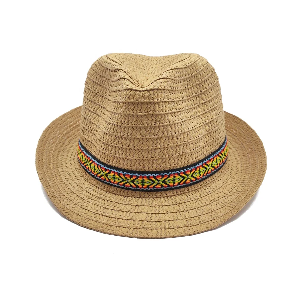 Китайская фабрика, мужская белая соломенная шляпа homburg с лентой и узкими полями