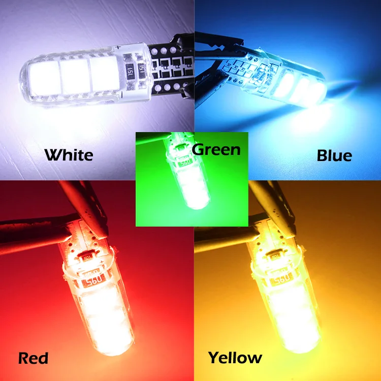 Super Bright T10 W5W 921 6SMD LED Silicone LED Lights 3030 Car Auto Canbus Reverse Light Reversing Lighting Back up Lamp