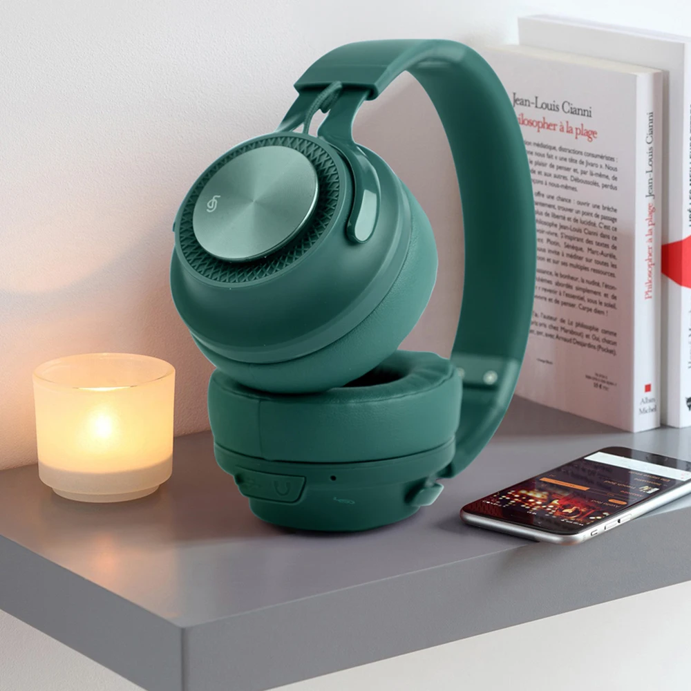 Perfect sound over the ears hands free headphones bluetooth headset rohs