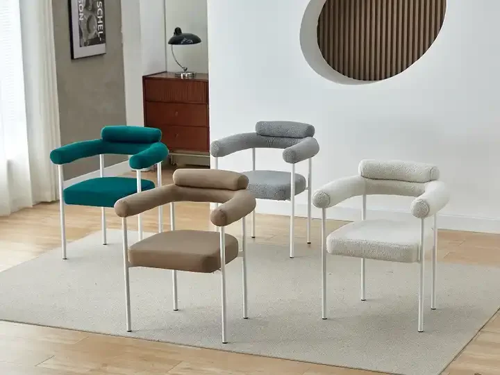 Светлая мебель в стиле Luxuwhitedern обеденное кресло Cushio8-foot для дома современный обеденный стул набор мебели из 2 Morden