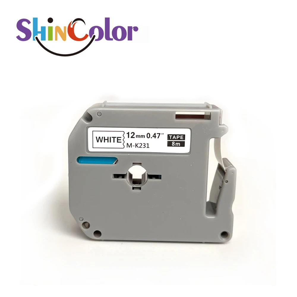 ShinColor совместимая лента для этикеток Brother 12 мм Mk231 M-k231 M231 черный на белом картридже Pt-55 Pt-85 3