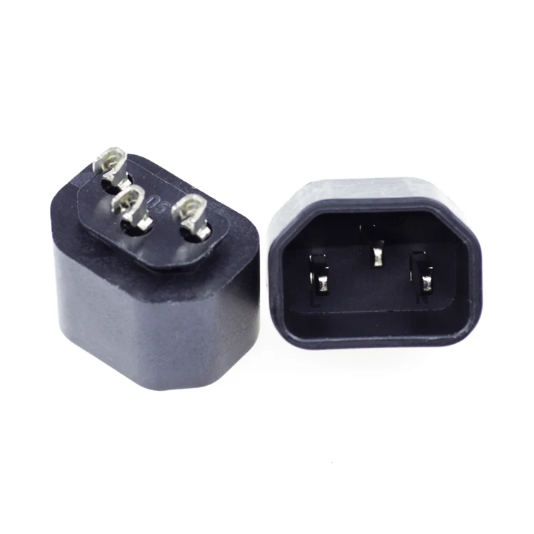 PC/computer  power cable male  plug parts,4*2 brass  plug pin,C14 male plug