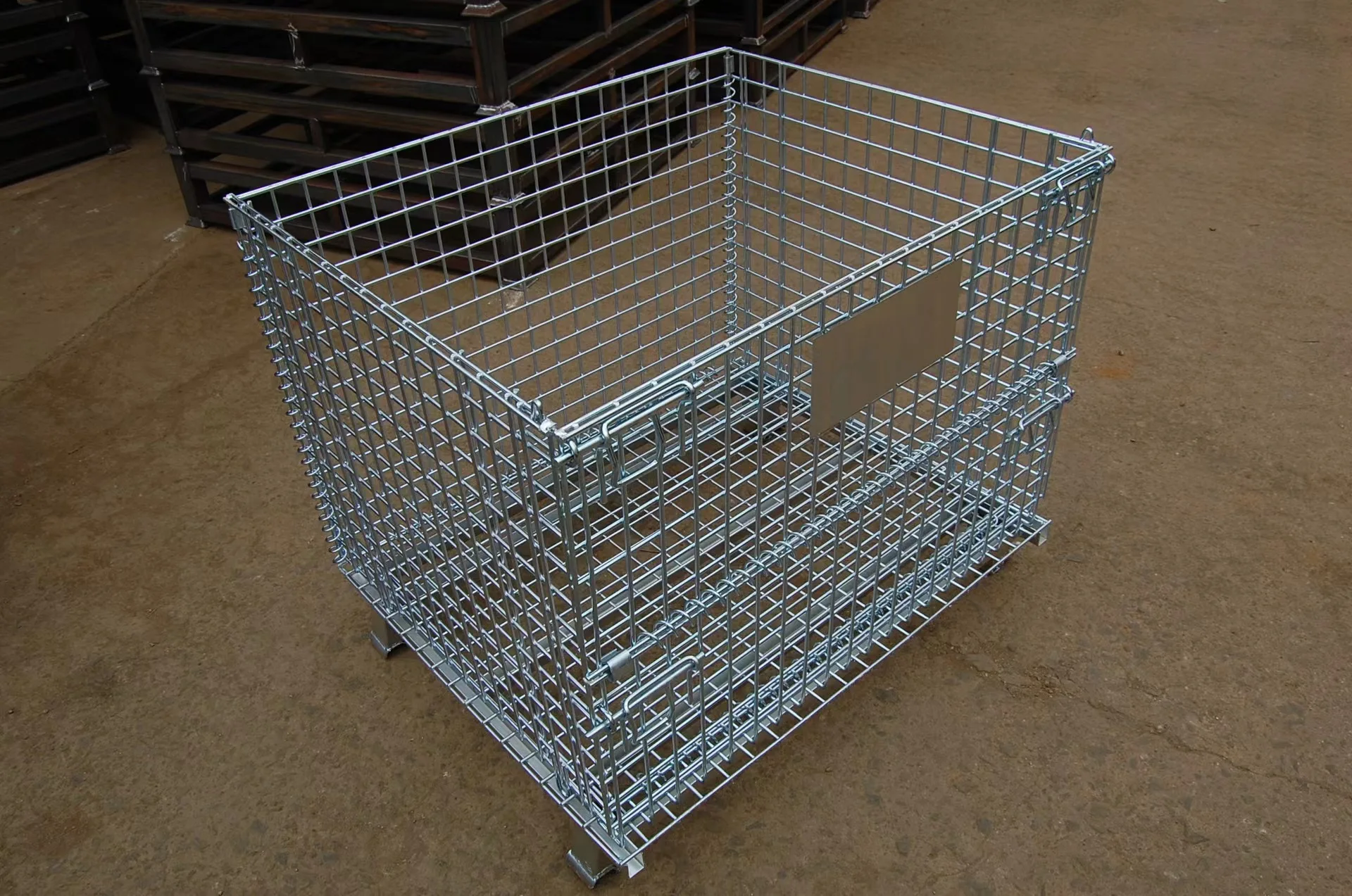 Factory sell  Different  size  galvanized  heavy duty Collapsible Wire Container Storage Wire Cage for Turnover of goods