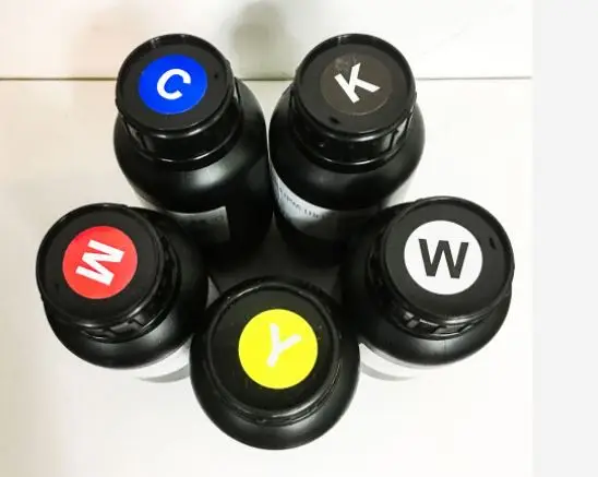 Базовая затвердевающая цветная светодиодная УФ-чернила низкая цена цветная цифровая печать 1000 литров в месяц 12 литров для планшетного принтера