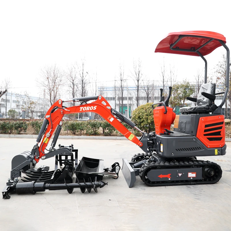 Chinese Factory kubota engine mini Excavator 1 Ton Hydraulic crawler Euro 5 Smallest Mini Excavators 1 Ton Free Shipping