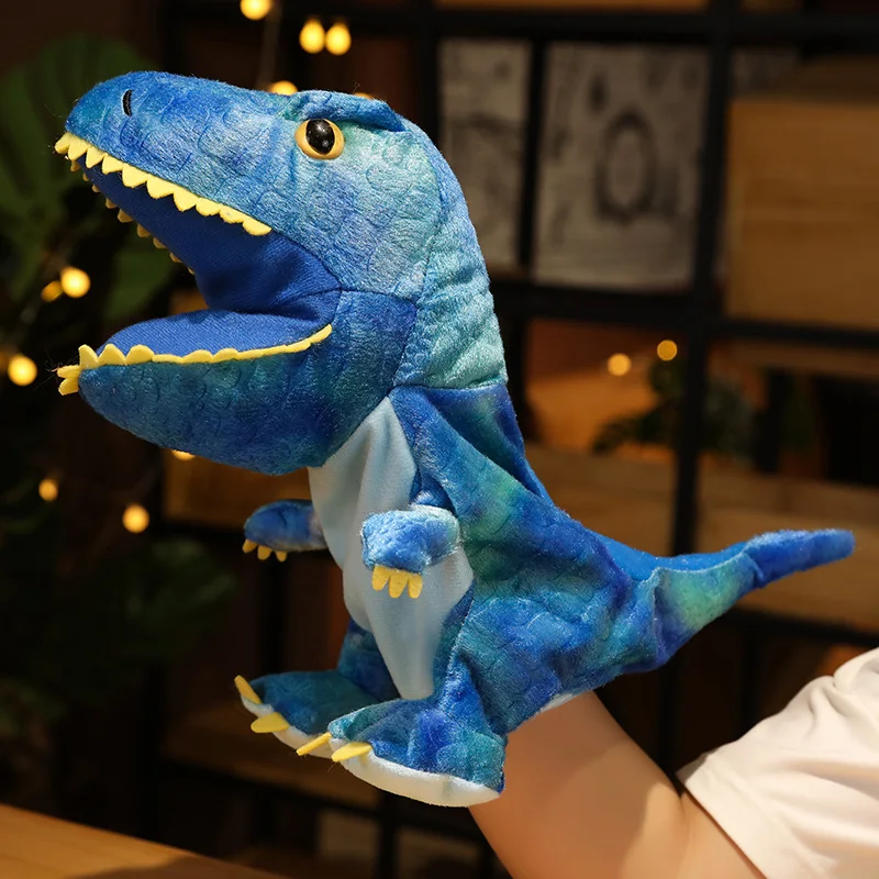 2022 Shanghai Popular plush dinosaur hand puppet for kids