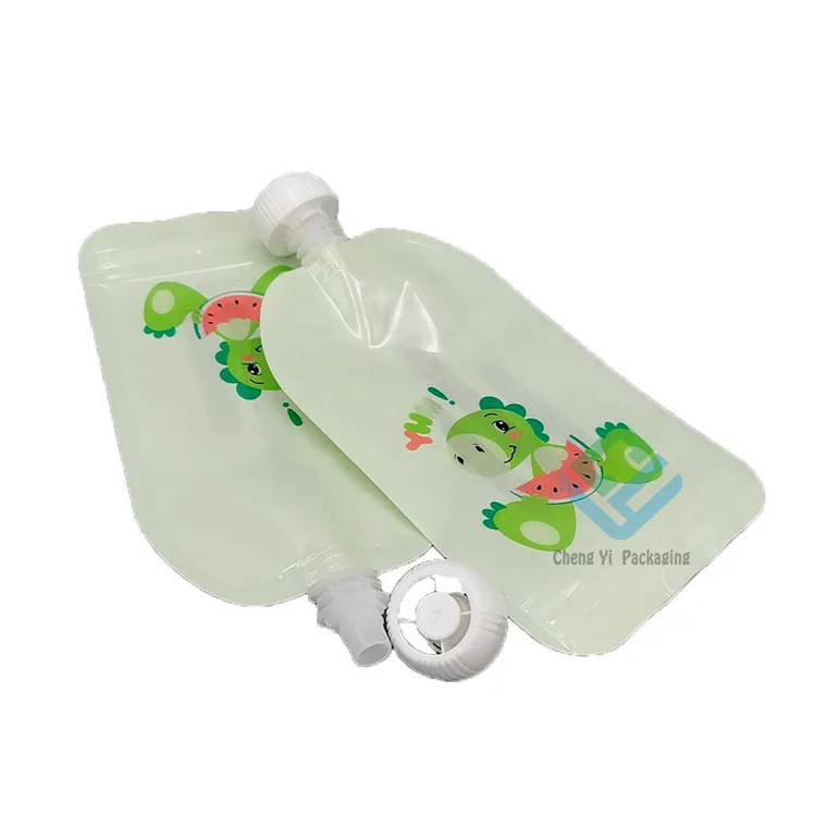 Custom Plastic Double Zipper Food Bags 150ml Reusable Pouches For Supplement Fruit Puree Packaging For Babies 5 oz