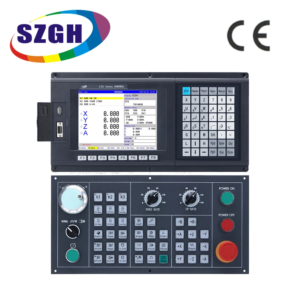 China hot selling 4 axis controller for milling machines with ATC + PLC similar as the fanuc CNC system