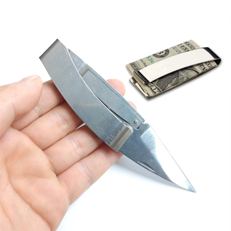 EDC Multi Function Stainless Steel Portable Gift Wallet Pocket Folding Money Clip With Knife