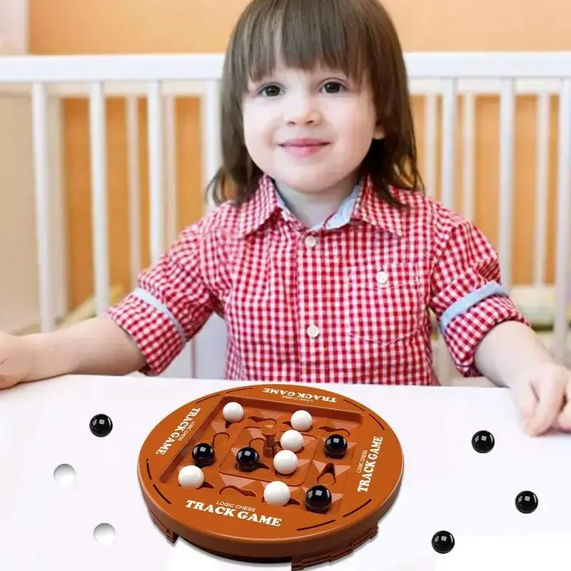 New Logic Chess Track Board Game Toy Move Independently Cognitive Ability Educational Battle Chess Toys For Adults and Kids