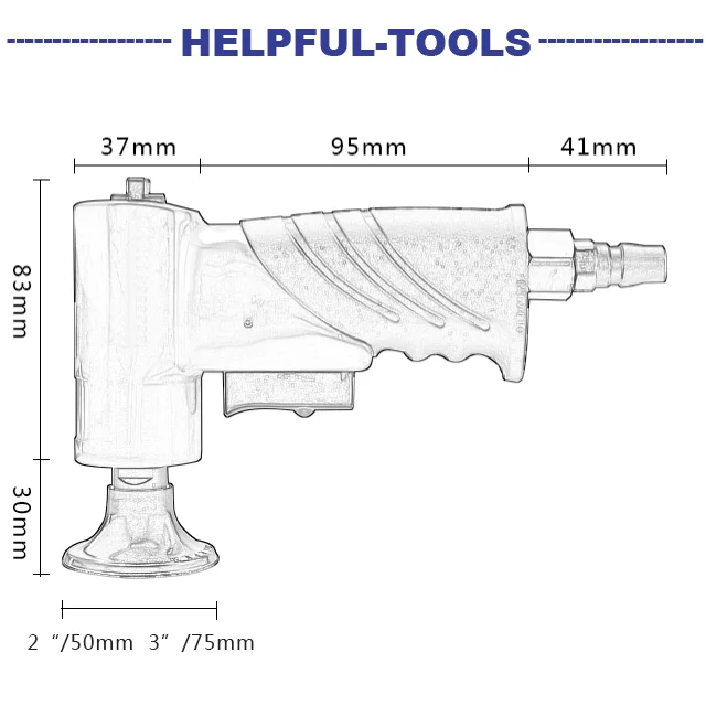 HELPFUL BRAND ASD-6137 Eccentric pneumatic grinder(75mm) pneumatic sander FURNITURE PRODUCTION LINE Weihai helpful-tools