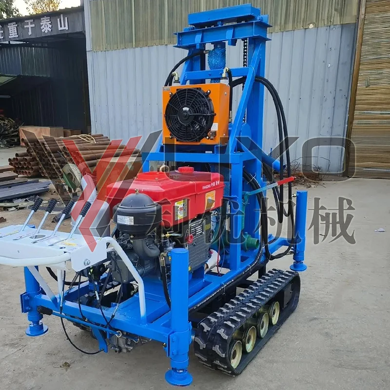 Hot Selling Portable Small 150m Crawler Mounted Hydraulic Water Well Drilling Rig