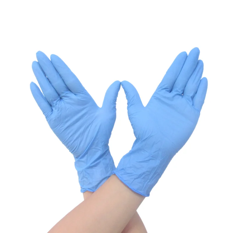 Factory Direct Sale Latex Free Powder Free Examination Disposable Nitrile Hand Gloves Waterproof For Household