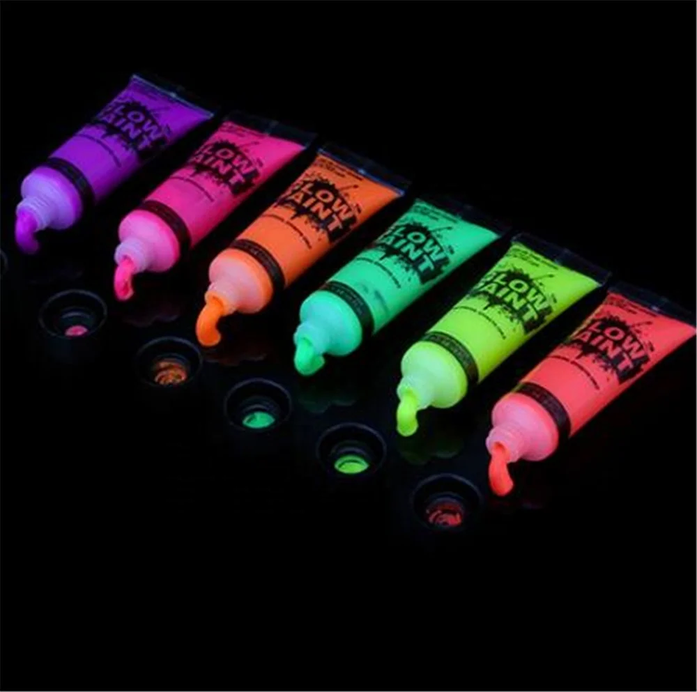 
Fluorescence UV Glow Neon Body Paint Party Face Paint with UV light 
