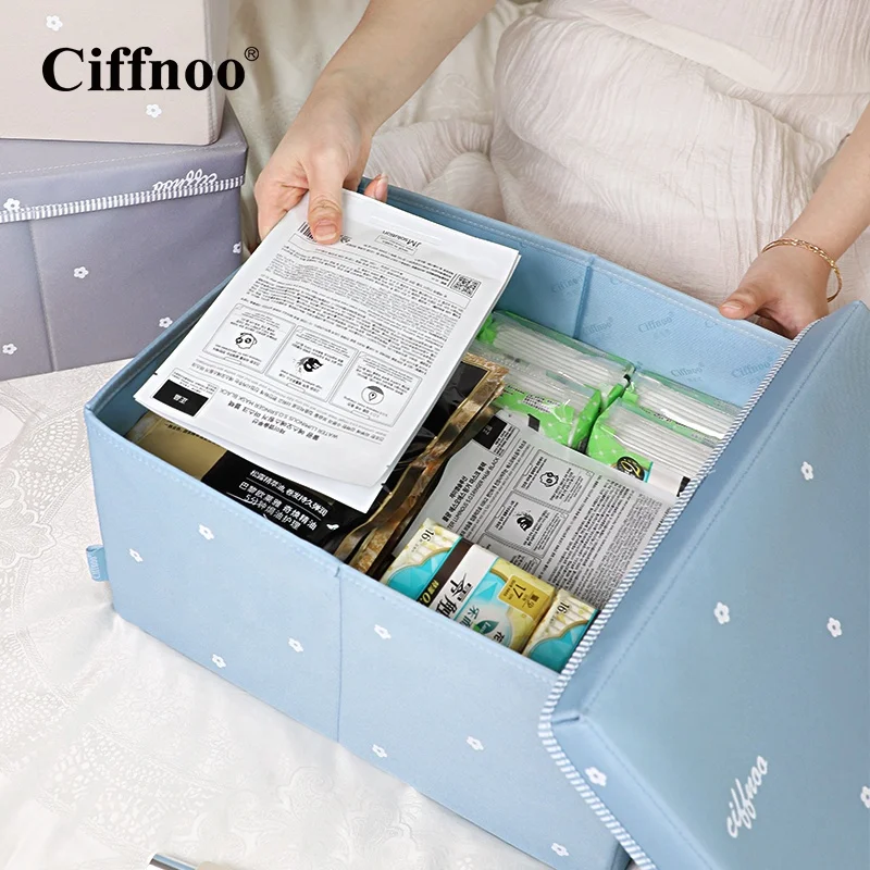 Factory new custom design household with toys clothes books finishing storage portable cloth art storage box