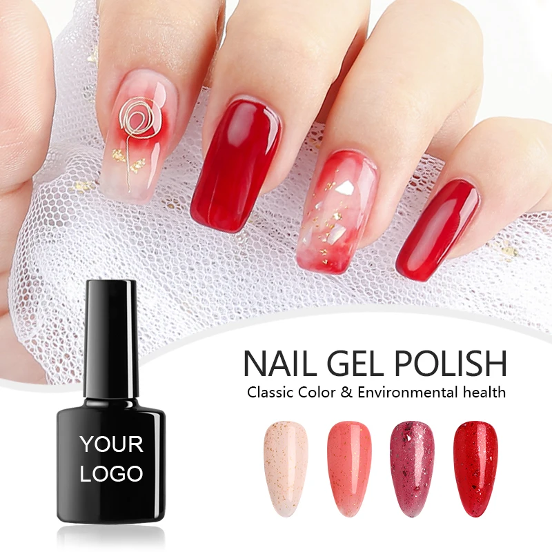 Hot Selling private label professional hybrid nail color uv led Foil Flakes base gel polish