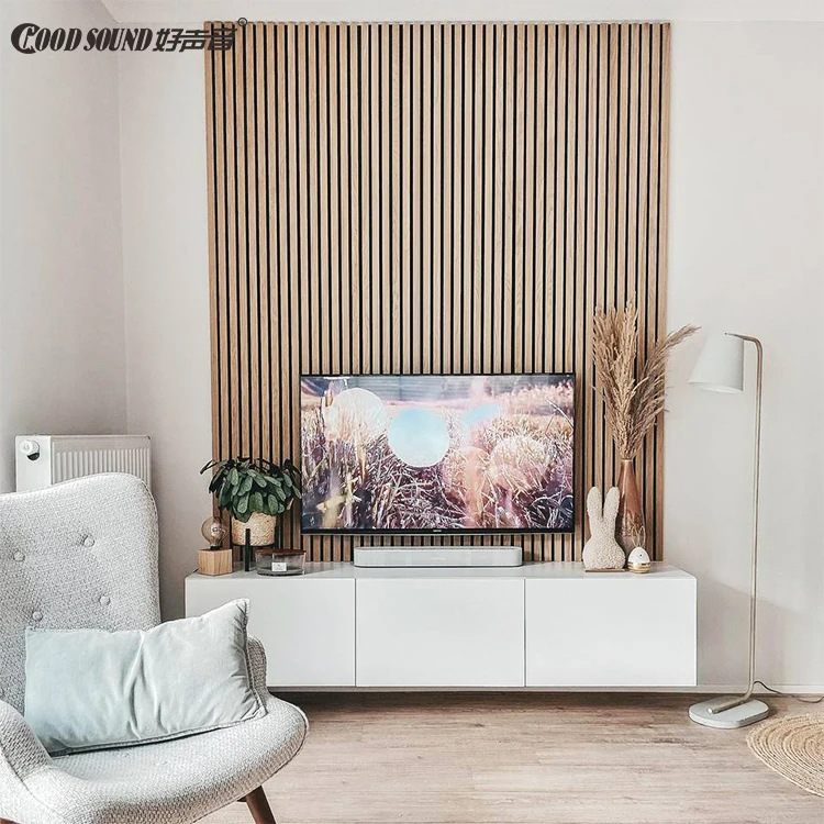 GoodSound Akupanel декор стен комнаты интерьер решетчатый деревянный шпон Mdf перфорированная