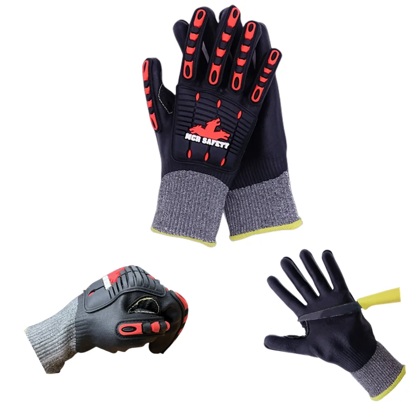 Customizable TPR nitrile oil field cut-resistant cut-resistant gloves impact-resistant gloves