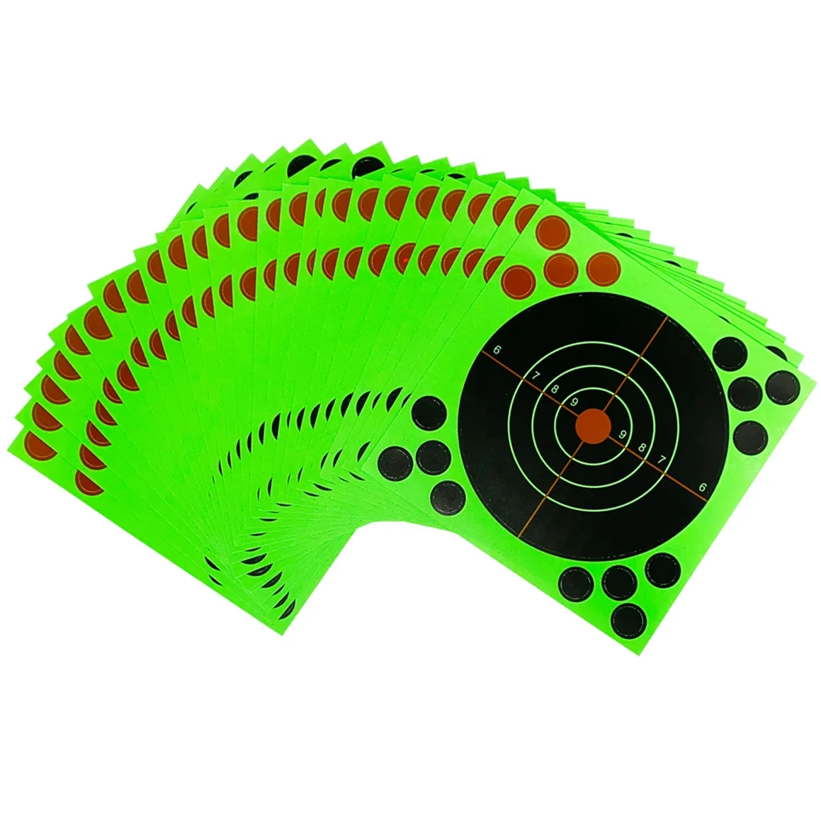 Bright green bulls~eye splash splatter Adhesive shooting Paper Target