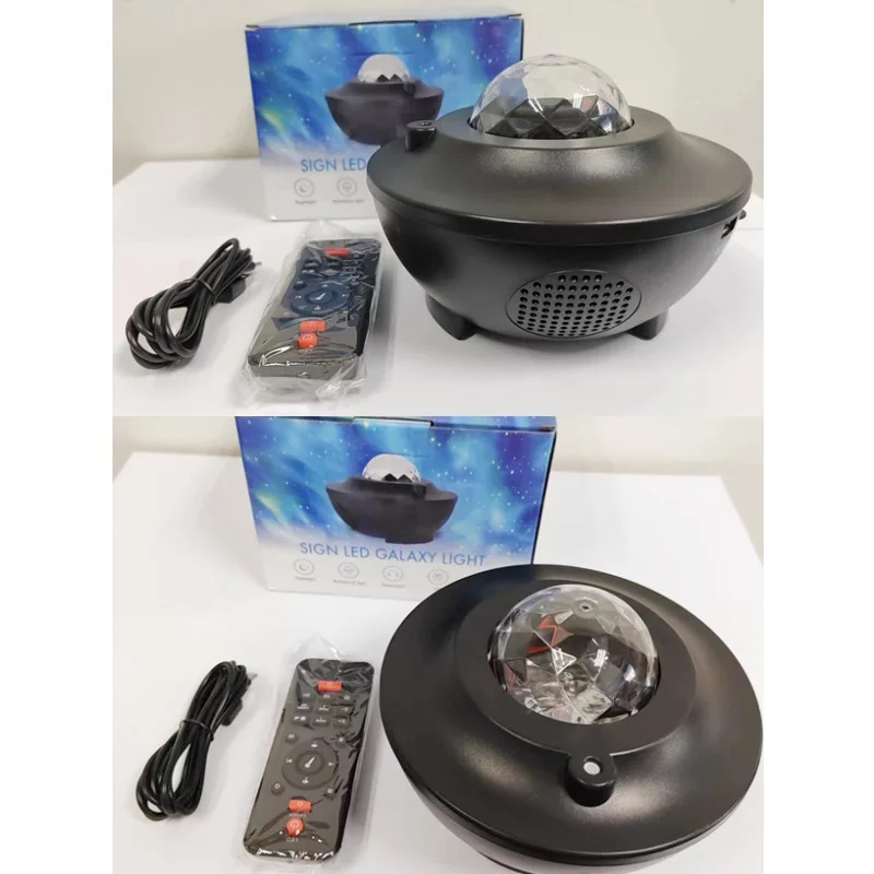 Star Projector Night Lightsbluetooth Laser Ambiance Light Water Ripple Ocean Usb Music Romantic  Night Light