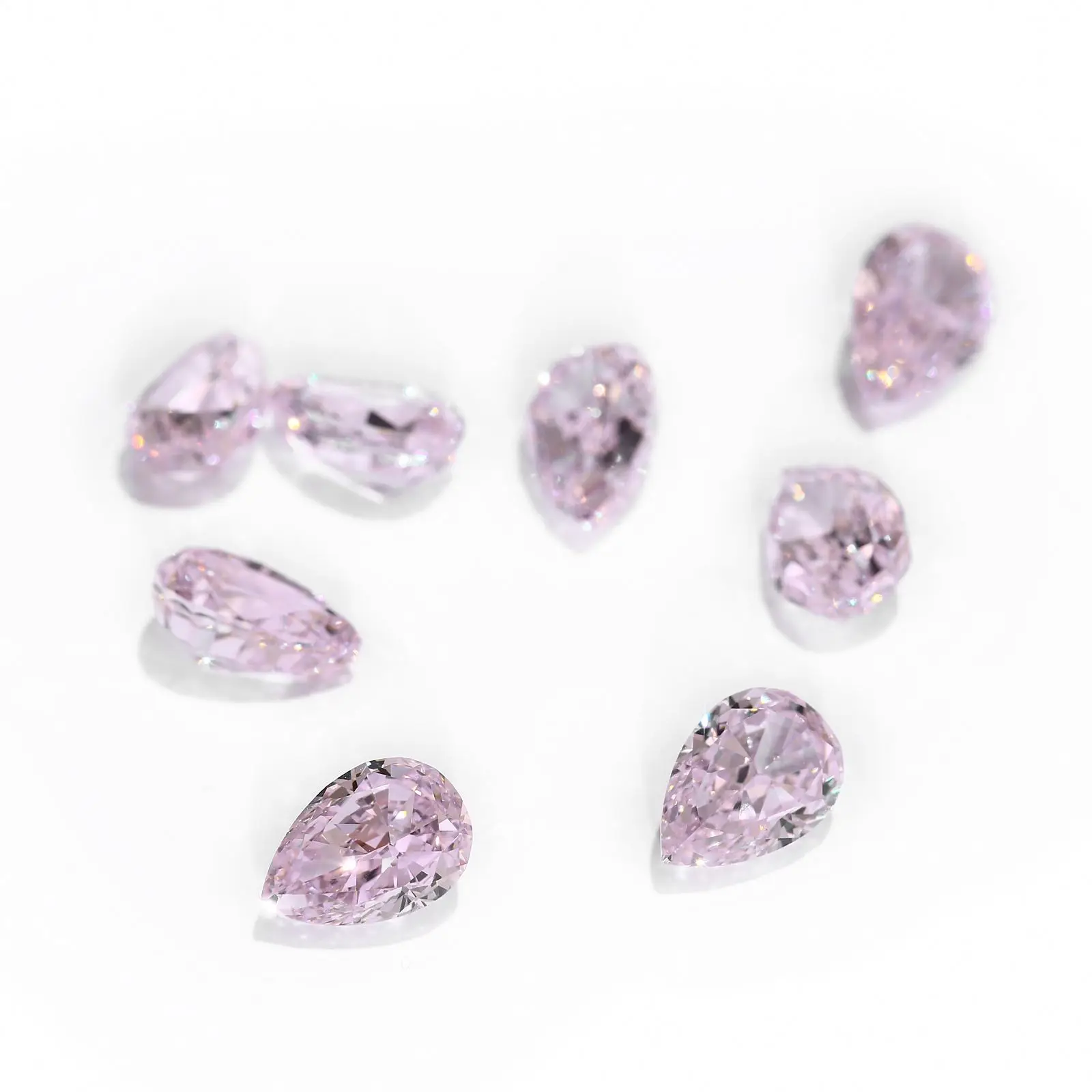 Megan price pear cut loose gemstone pink American CZ Rough Cubic Zirconia Synthetic simulant corundum Stone for women jewelry