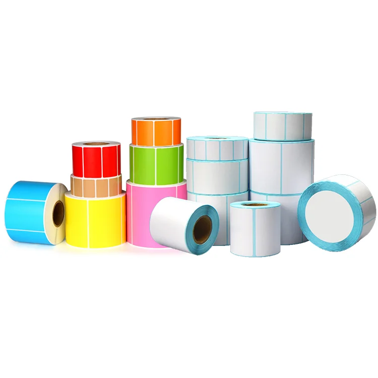 Adhesive bar code sticker roll direct thermal paper label 58mm W x40mm L