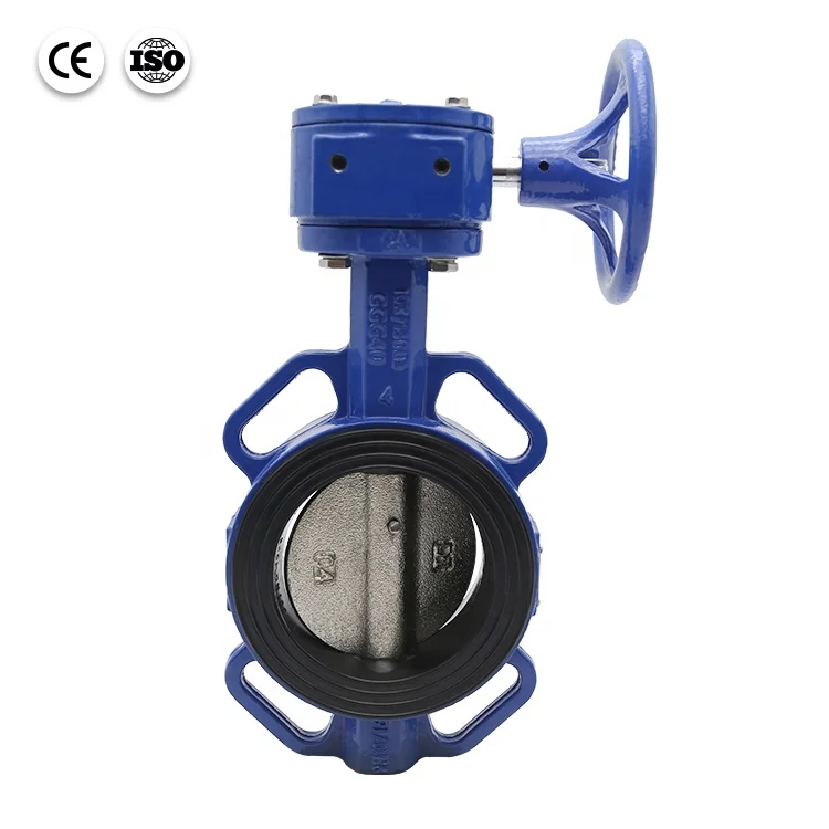 Bundor 8 дюймов pn10 клапан-бабочка с ползячей передачи актюатор ручной Дроссельный клапан