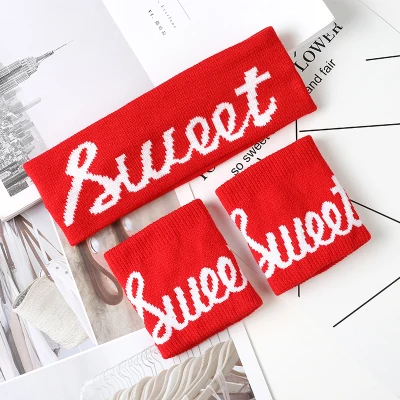 Sweat Absorbing Head Band Athletic Exercise Basketball Wrist Sweatbands and Headbands