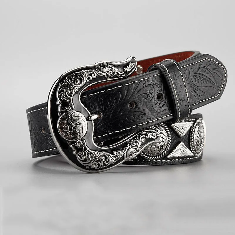 Мужской Западный Ремень ковбойский кантри Кончо кожаный ремень для джинсов и брюк ремни