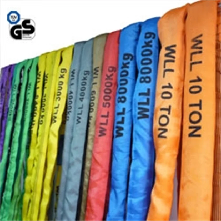 
EN1492-2/A1 Double Covers Polyester Round Type Lifting Sling with Different Size 