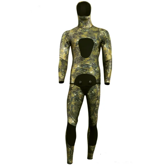 2 Piece Surfing Diving  3MM 5MM 7MM Open Cell Freediving Hunting Camo Neoprene 2 Piece Spearfishing Wetsuit