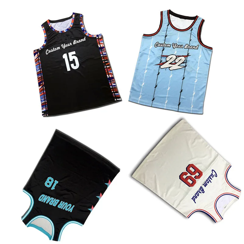 Wholesale custom blank new basketball jersey uniform jersey dress basketball with custom design unique basketball jersey designs