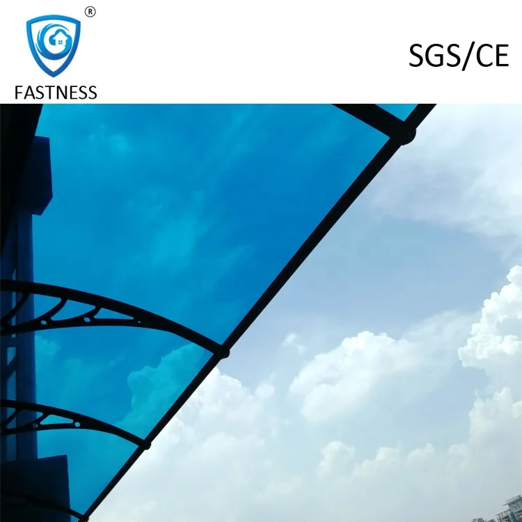 Alloy Frame LED PC Solid Sheets Carport Rain Cover Balcony Sunshades Canopy Tent