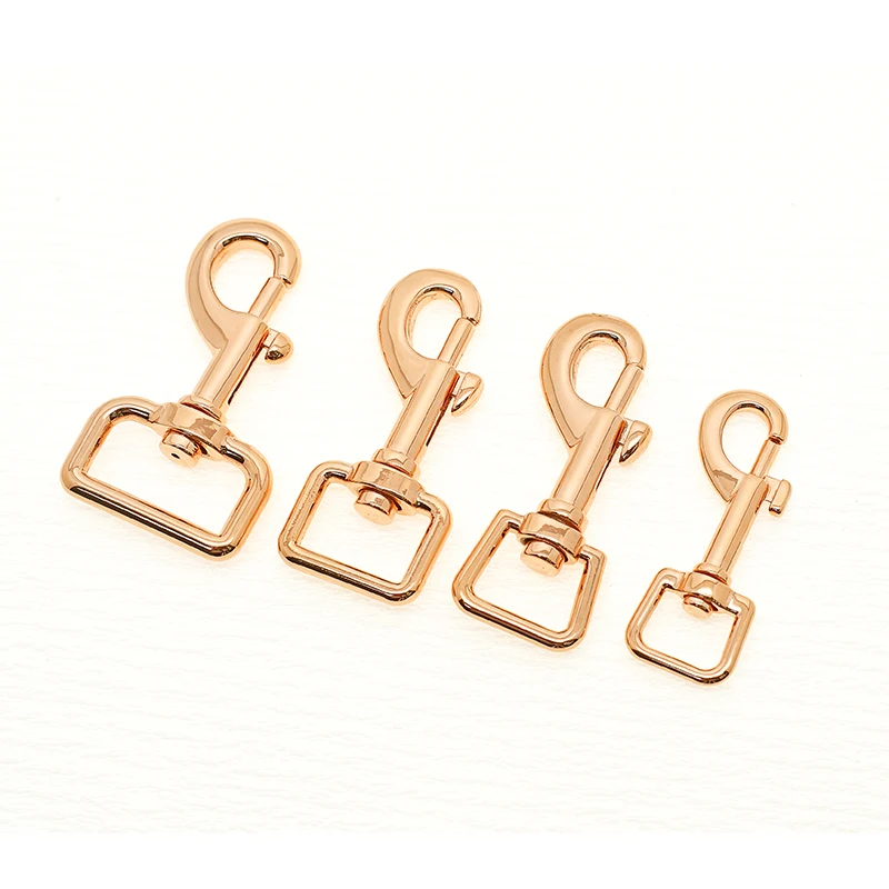 Tanai Gold Metal Quick Release Buckle Swivel Snap Clasp Hook Dog Collar Hardware Set Adjuster Slide Buckle D Ring for pet collar