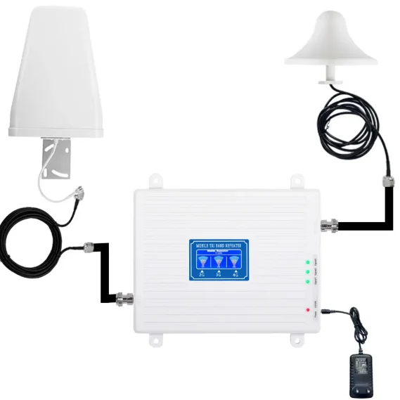 Усилитель сигнала сотового телефона 900 1800 2100 мГц 2G 3G 4G трехдиапазонный GSM DCS Мобильный усилитель Signa для дома