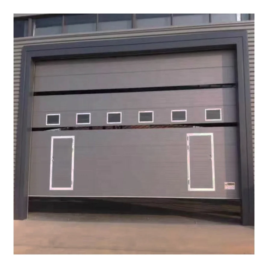 Steel Insulated Industrial Sectional Door With Best Price With Pedestrian Door